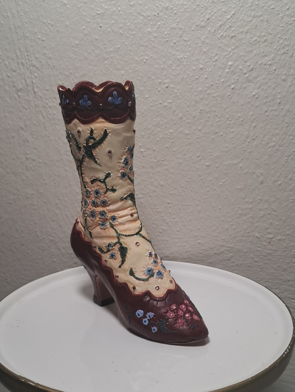 Just The Right Shoe Opera Boot Floral Heeled Boot Figurine 1998